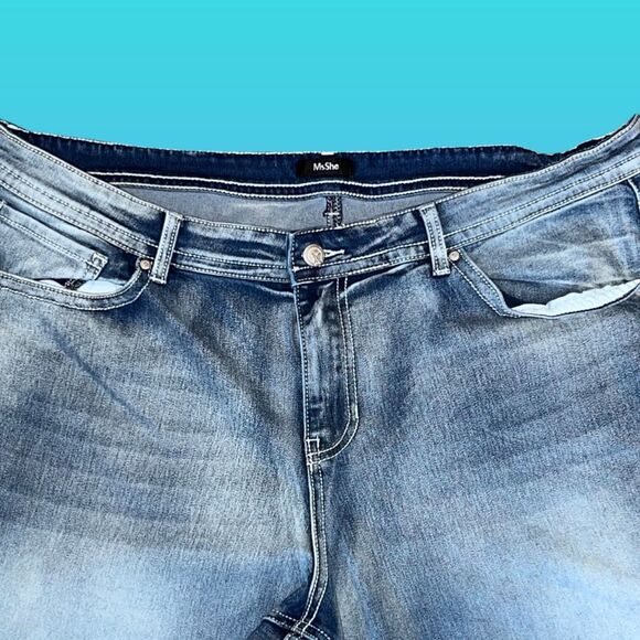 Plus Size European Brand Ms She Stretch Denim Jeans Size US 22 40x30 #70 - Picture 2 of 6